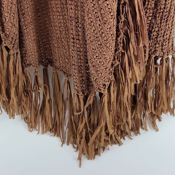 Boho Fringe Open-Knit Duster Cardigan – One Size - Picture 10 of 10
